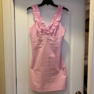 Lily Pulitzer pink seersucker dress